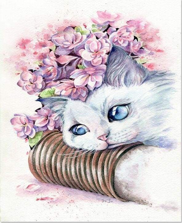 Dipingere con i numeri - Gattino Carino