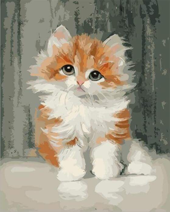 Dipingere con i numeri - Piccolo Gatto Carino