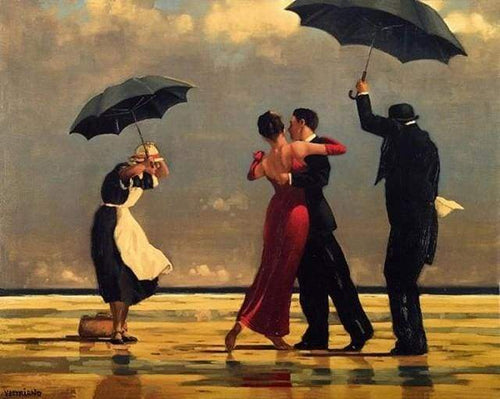 Dipingere con i numeri - Ballerini Retrò Sulla Spiaggia