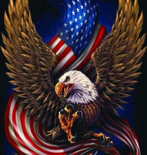 Carica l&#39;immagine nel visualizzatore di Gallery, Diamond Painting - Aquila E Bandiera Americane