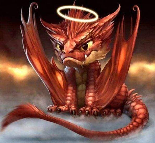 Diamond Painting - Cucciolo Di Dragone Rosso