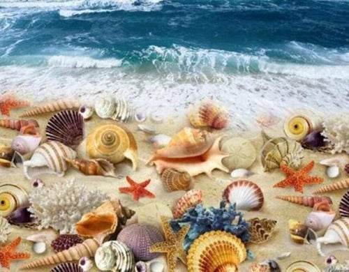 Diamond Painting - Spiaggia E Crostacei