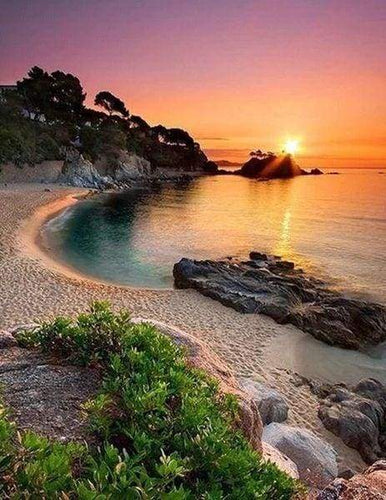 Diamond Painting - Spiaggia E Tramonto