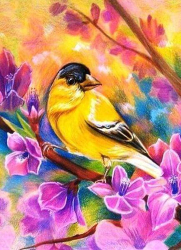 Diamond Painting - Uccelli E Fiori