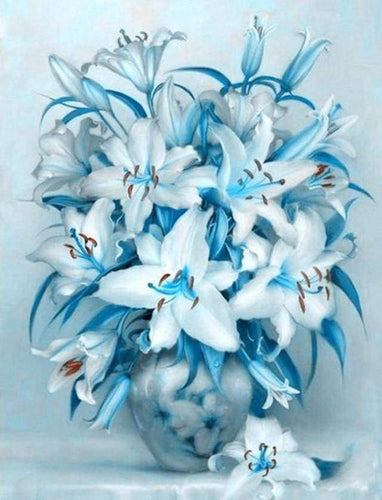 Diamond Painting - Fiore Di Giglio Blu