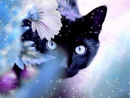 Diamond Painting - Gatto E Fiore