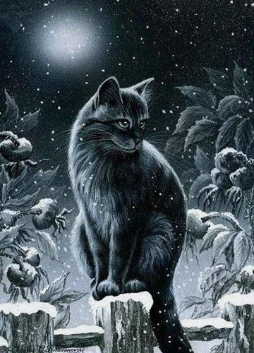 Diamond Painting - Gatto Nella Neve