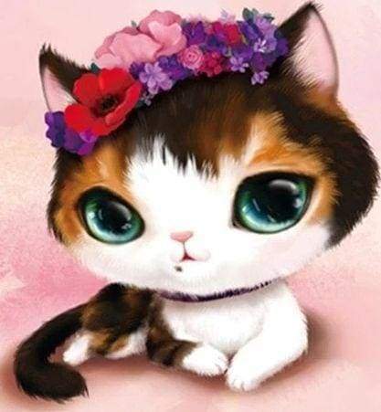 Diamond Painting - Gatto Con Gli Occhi Verdi