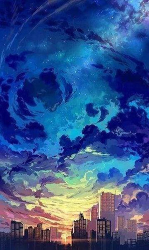 Diamond Painting - Città Con Cielo Infinito