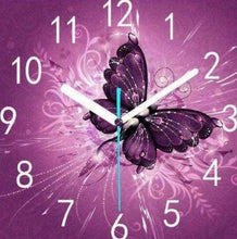 Carica l&#39;immagine nel visualizzatore di Gallery, Diamond Painting - Orologio E Farfalle