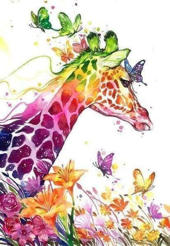Diamond Painting - Giraffa Colorata