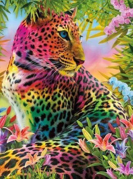Diamond Painting - Leopardo Colorato
