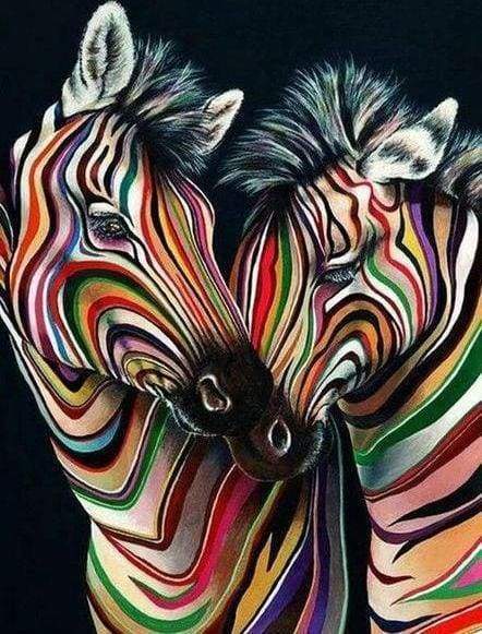 Diamond Painting - Coppia Di Zebre