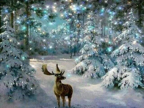 Diamond Painting - Cervo In Inverno