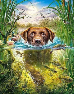 Diamond Painting - Cane Nel Torrente