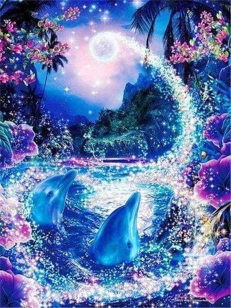 Diamond Painting - Delfini E Fiume Incantato