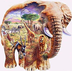 Diamond Painting - Paesaggio Di Elefante