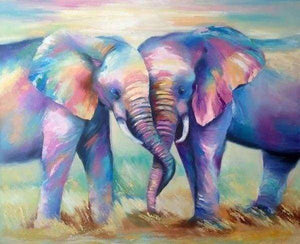 Diamond Painting - Elefanti In Amore