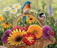 Carica l&#39;immagine nel visualizzatore di Gallery, Diamond Painting - Fiori E Uccelli Sul Cesto