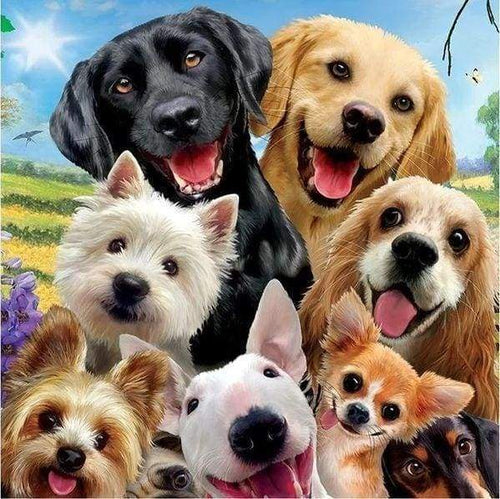 Diamond Painting - Cani Amichevoli