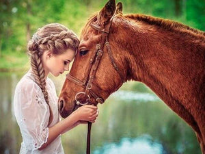 Diamond Painting - Ragazza E Cavallo