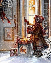 Carica l&#39;immagine nel visualizzatore di Gallery, Diamond Painting - Ragazza Nella Notte Di Natale