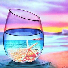 Carica l&#39;immagine nel visualizzatore di Gallery, Diamond Painting - Bicchiere D&#39;Acqua E Stella Marina