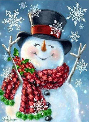 Diamond Painting - Pupazzo Di Neve Felice