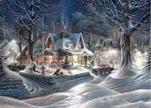Carica l&#39;immagine nel visualizzatore di Gallery, Diamond Painting - Case Durante L&#39;Inverno