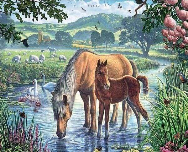 Diamond Painting - Cavalli E Torrente