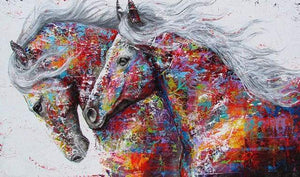 Diamond Painting - Coppia Di Cavalli