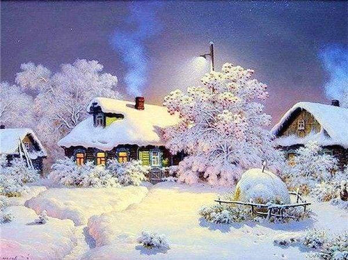 Diamond Painting - Case Nella Neve