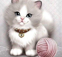 Carica l&#39;immagine nel visualizzatore di Gallery, Diamond Painting - Gattino E Gomitolo Di Lana
