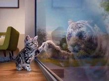 Carica l&#39;immagine nel visualizzatore di Gallery, Diamond Painting - Riflessi Di Gattino E Tigre