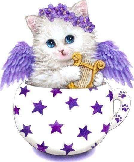 Diamond Painting - Gattino In Una Tazza