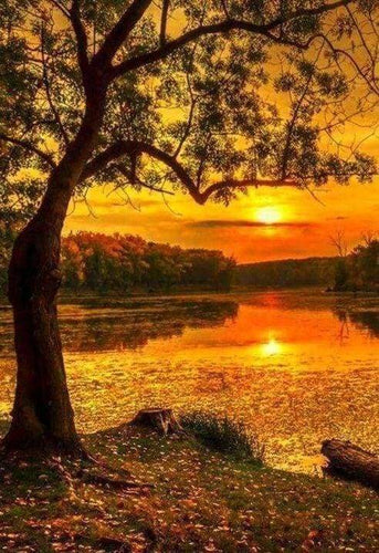 Diamond Painting - Lago Al Tramonto