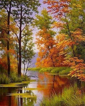 Carica l&#39;immagine nel visualizzatore di Gallery, Diamond Painting - Lago In Autunno