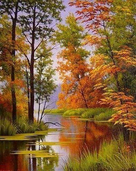 Diamond Painting - Lago In Autunno