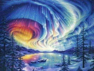 Diamond Painting - Paesaggio Lacustre Invernale