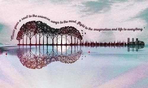 Diamond Painting - Chitarra E Paesaggio