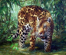Carica l&#39;immagine nel visualizzatore di Gallery, Diamond Painting - Leopardo Nella Giungla