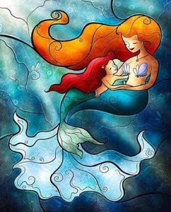 Diamond Painting - Vetrata Con La Sirenetta
