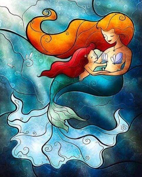Diamond Painting - Vetrata Con La Sirenetta