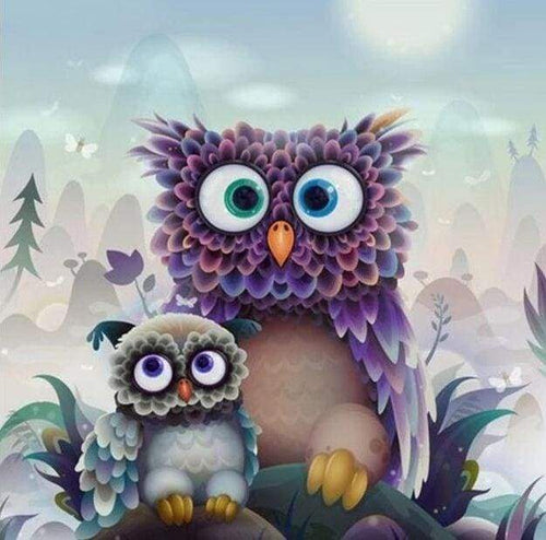 Diamond Painting - Gufo E Bambino