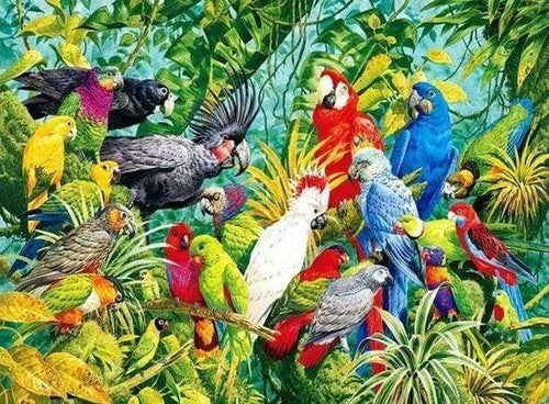 Diamond Painting - Pappagalli