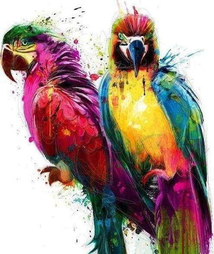 Diamond Painting - Pappagalli Nella Pittura