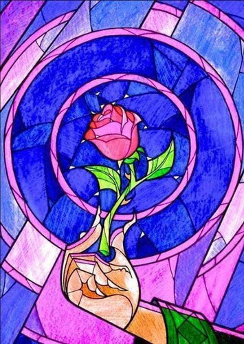Diamond Painting - Vetro Macchiato Di Rosa