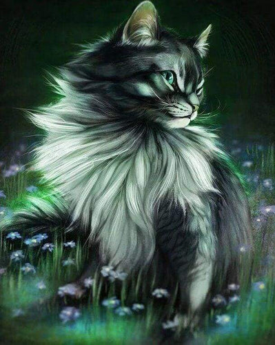 Diamond Painting - Bel Gatto In Fiore