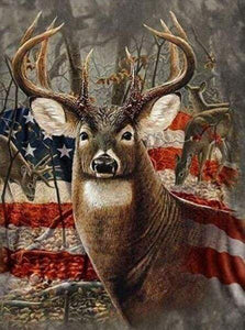 Diamond Painting - Renne E Bandiera Americana