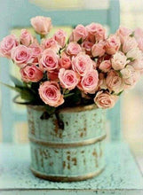 Carica l&#39;immagine nel visualizzatore di Gallery, Diamond Painting - Bouquet Di Rose In Un Secchio